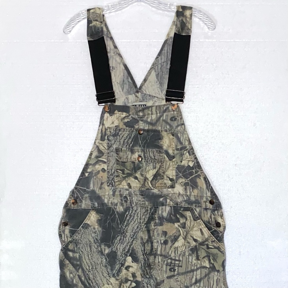 JERZEES OUTDOORS MOSSYOAK BREAK-UP Men's Size 32 Bib Overalls Adjustable Straps